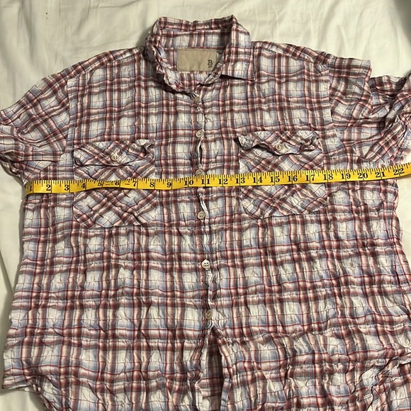 R13 Collared Button Down Plaid Shirt size Large - Picture 5 of 8